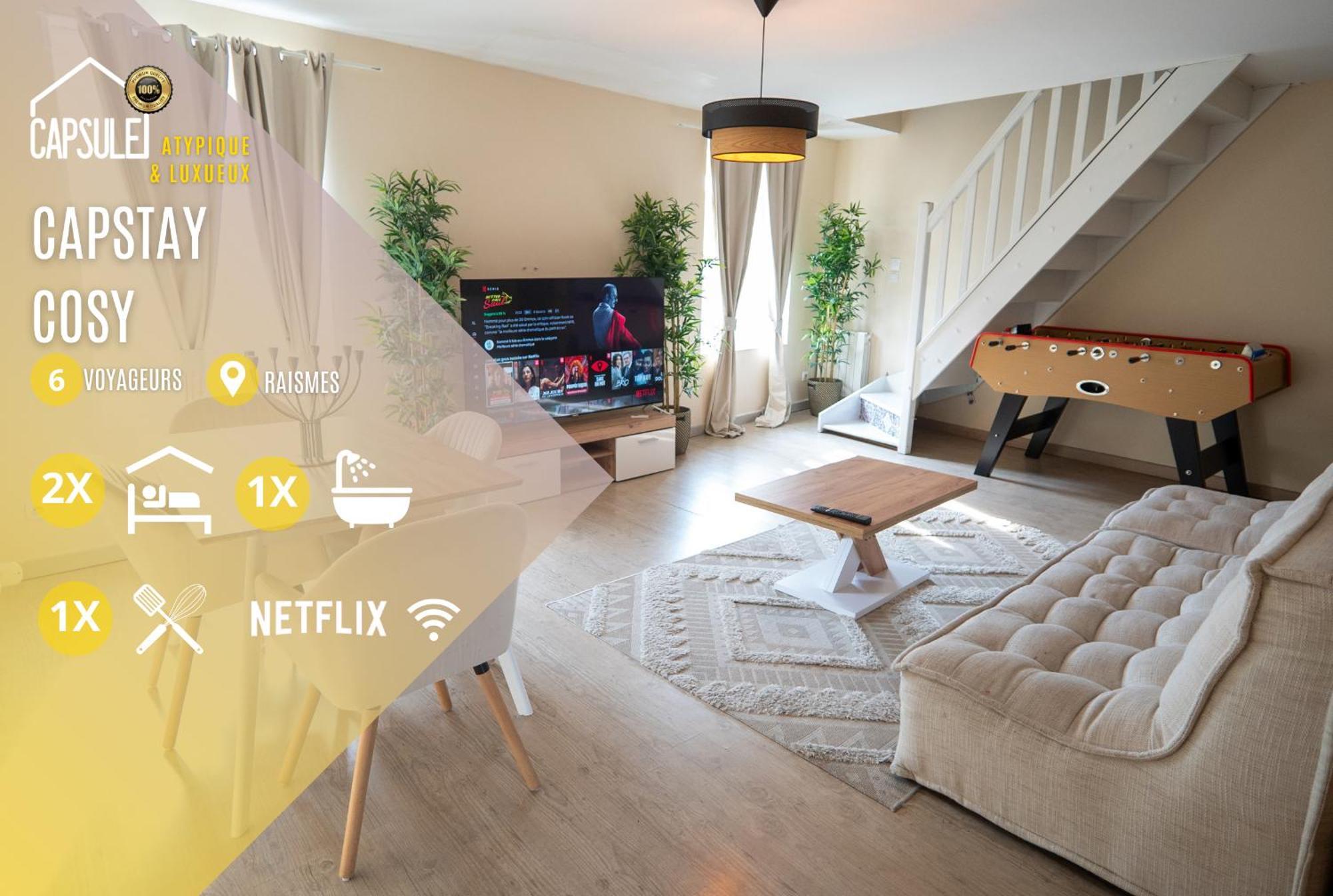 Capstay Cosy Centre 2 Chambres Babyfoot & Netflix Raismes Esterno foto